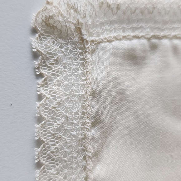 VTG Handkerchief Lot Hankie Embroidery‎ Applique White Lace Crochet Pink Linen - Picture 7 of 15